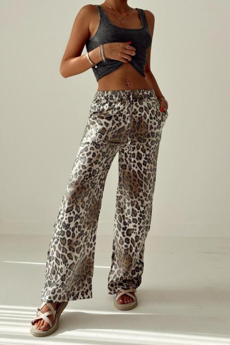 Noga Tensel Leopar Pantolon Leopar